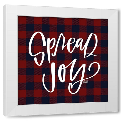 Spread Joy White Modern Wood Framed Art Print by Wieners, Valerie