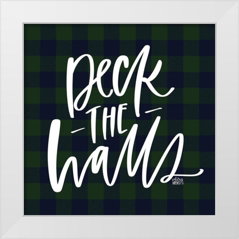 Deck the Halls White Modern Wood Framed Art Print by Wieners, Valerie