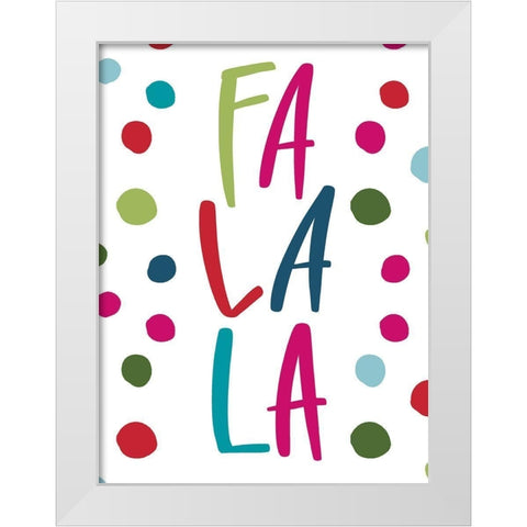 Fa La La White Modern Wood Framed Art Print by Wieners, Valerie