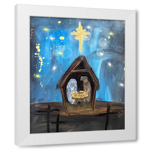 Nativity I White Modern Wood Framed Art Print by Wieners, Valerie