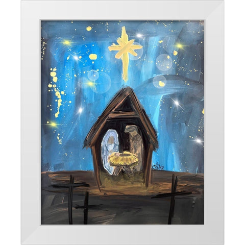 Nativity I White Modern Wood Framed Art Print by Wieners, Valerie