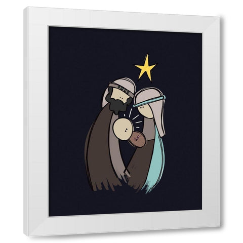 Nativity II White Modern Wood Framed Art Print by Wieners, Valerie