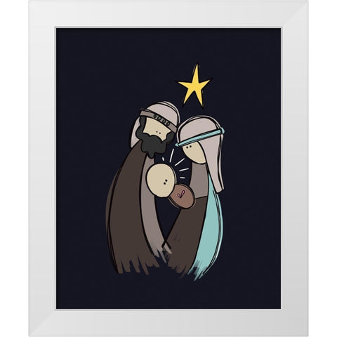 Nativity II White Modern Wood Framed Art Print by Wieners, Valerie