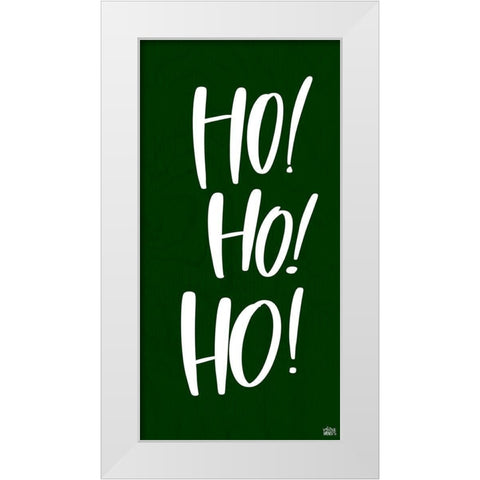 Ho Ho Ho White Modern Wood Framed Art Print by Wieners, Valerie