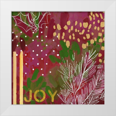 Joy   White Modern Wood Framed Art Print by Wieners, Valerie