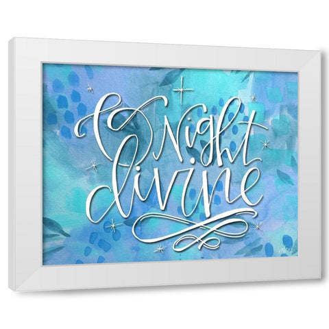 O Night Divine White Modern Wood Framed Art Print by Wieners, Valerie