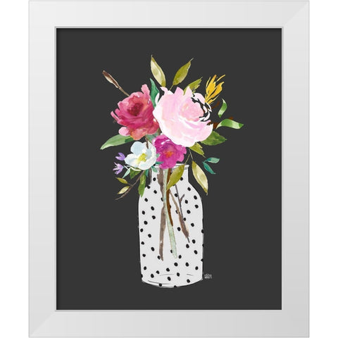 Pink Still Life White Modern Wood Framed Art Print by Wieners, Valerie