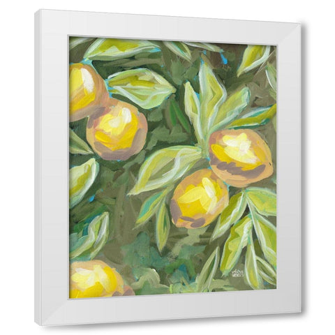 Lemon Tree White Modern Wood Framed Art Print by Wieners, Valerie