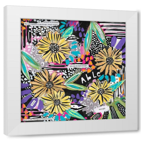 Able White Modern Wood Framed Art Print by Wieners, Valerie