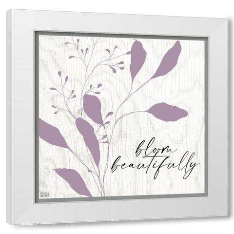 Bloom Beautifully White Modern Wood Framed Art Print by Wieners, Valerie