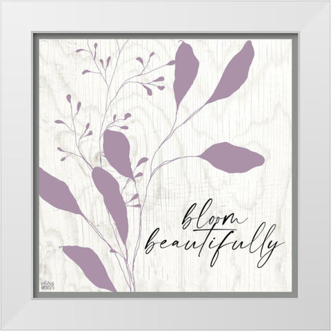 Bloom Beautifully White Modern Wood Framed Art Print by Wieners, Valerie