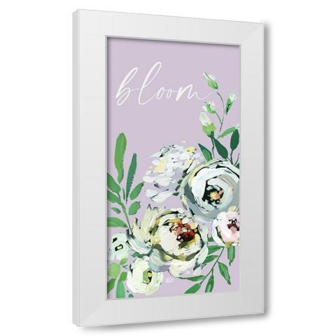 Floral Bloom White Modern Wood Framed Art Print by Wieners, Valerie