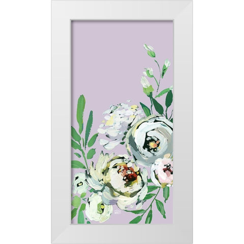 Floral Bloom White Modern Wood Framed Art Print by Wieners, Valerie