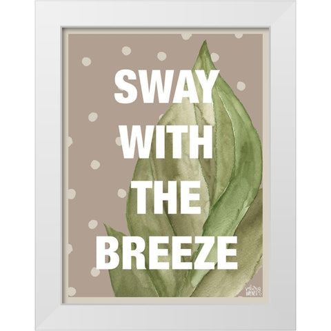 Sway White Modern Wood Framed Art Print by Wieners, Valerie