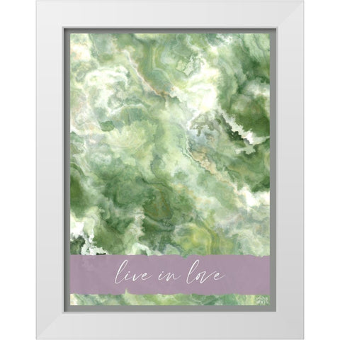 Live in Love White Modern Wood Framed Art Print by Wieners, Valerie