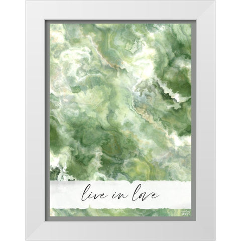 Live in Love White Modern Wood Framed Art Print by Wieners, Valerie