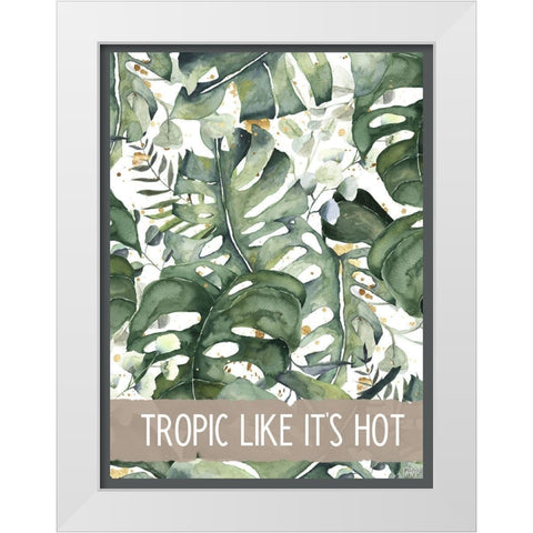Tropic White Modern Wood Framed Art Print by Wieners, Valerie