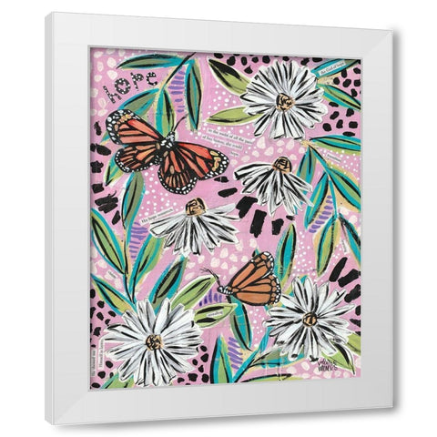 A Hope White Modern Wood Framed Art Print by Wieners, Valerie