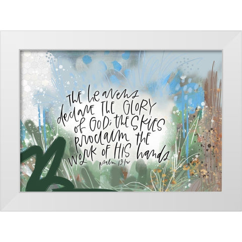 Heavens White Modern Wood Framed Art Print by Wieners, Valerie