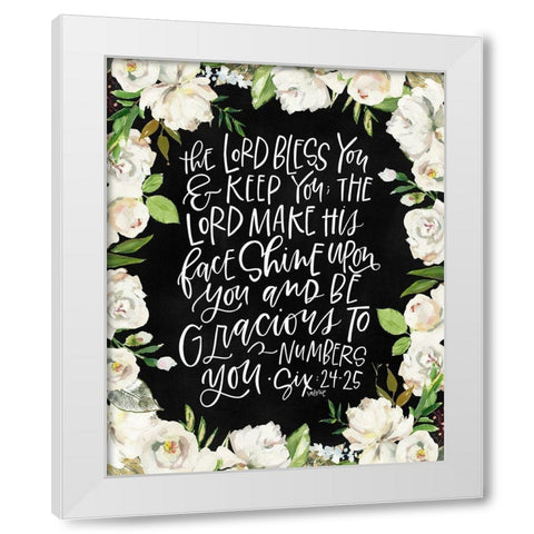 Lord Bless You White Modern Wood Framed Art Print by Wieners, Valerie
