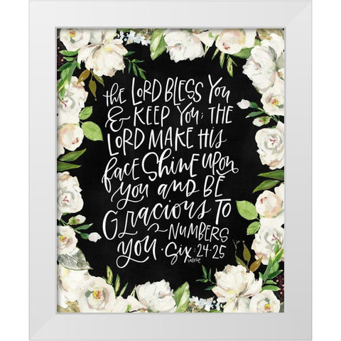 Lord Bless You White Modern Wood Framed Art Print by Wieners, Valerie