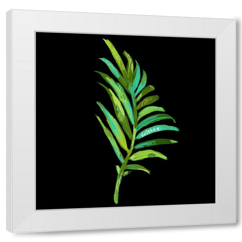 Palm White Modern Wood Framed Art Print by Wieners, Valerie