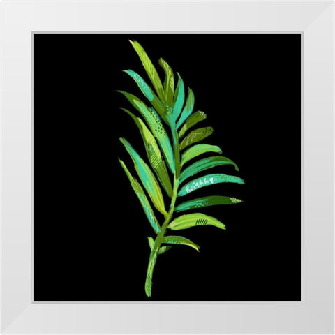 Palm White Modern Wood Framed Art Print by Wieners, Valerie