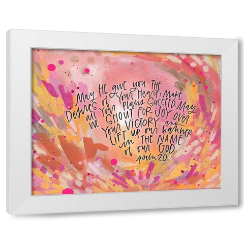 Psalm 20 White Modern Wood Framed Art Print by Wieners, Valerie