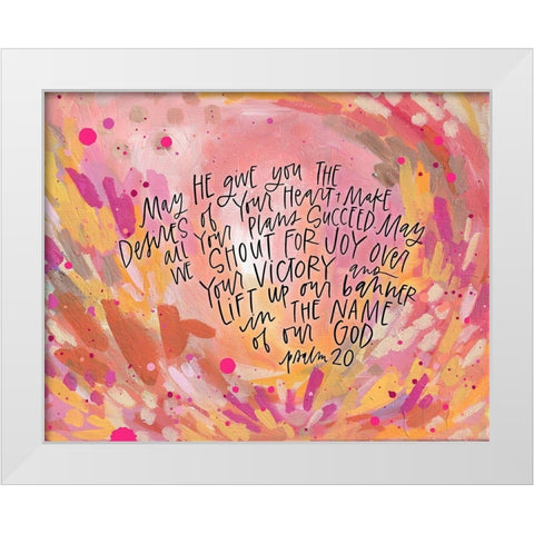 Psalm 20 White Modern Wood Framed Art Print by Wieners, Valerie