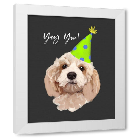Yay You White Modern Wood Framed Art Print by Wieners, Valerie