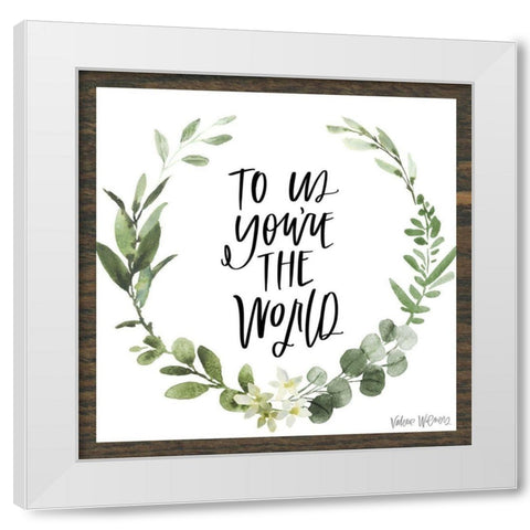 To Us White Modern Wood Framed Art Print by Wieners, Valerie