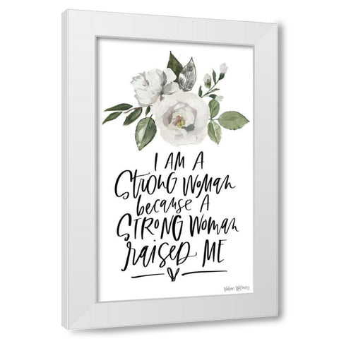 Strong Floral White Modern Wood Framed Art Print by Wieners, Valerie