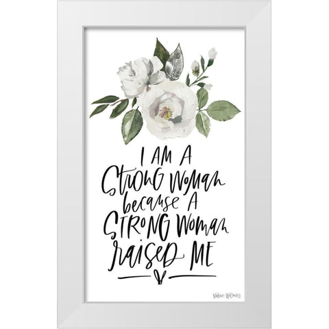 Strong Floral White Modern Wood Framed Art Print by Wieners, Valerie