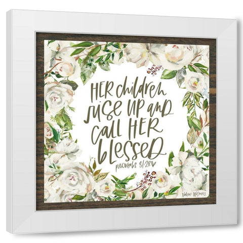 Her Children White Modern Wood Framed Art Print by Wieners, Valerie
