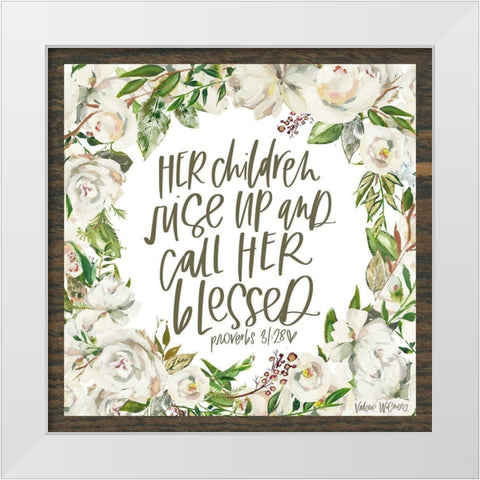 Her Children White Modern Wood Framed Art Print by Wieners, Valerie