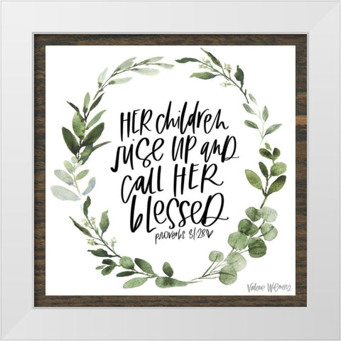 Her Children II White Modern Wood Framed Art Print by Wieners, Valerie