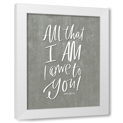 All That I Am White Modern Wood Framed Art Print by Wieners, Valerie