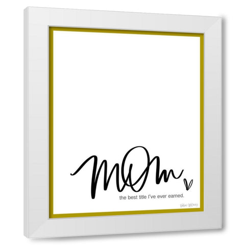 Mom Gold White Modern Wood Framed Art Print by Wieners, Valerie