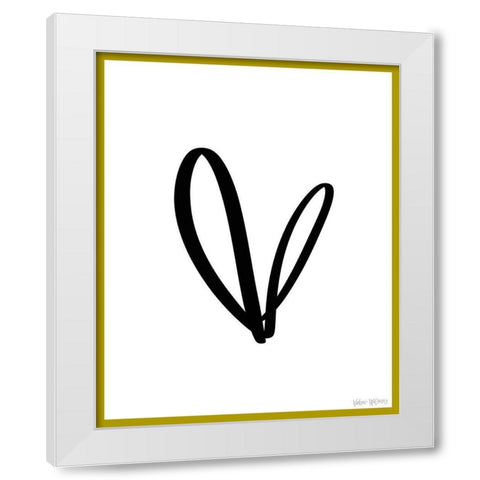 Heart of Gold White Modern Wood Framed Art Print by Wieners, Valerie