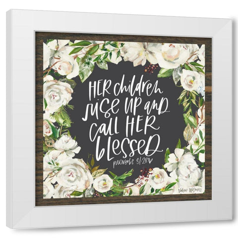 Her Children White Modern Wood Framed Art Print by Wieners, Valerie