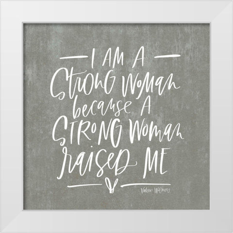 Strong Woman White Modern Wood Framed Art Print by Wieners, Valerie