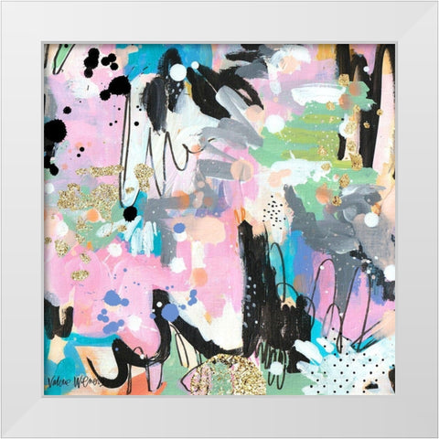 Abstract Polka Dot II White Modern Wood Framed Art Print by Wieners, Valerie