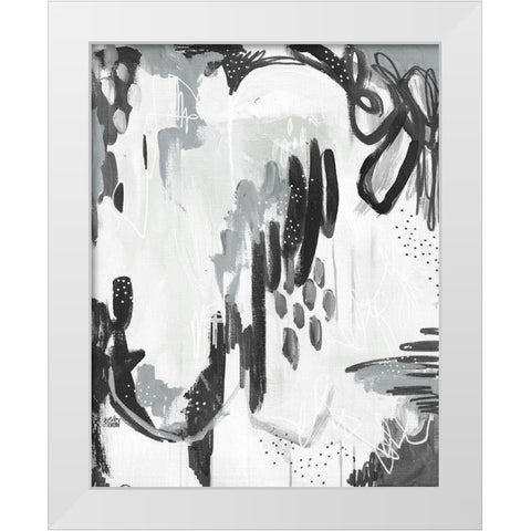 Abstract Dots II White Modern Wood Framed Art Print by Wieners, Valerie