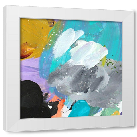 Blue Palette White Modern Wood Framed Art Print by Wieners, Valerie