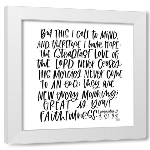 Lamentations White Modern Wood Framed Art Print by Wieners, Valerie