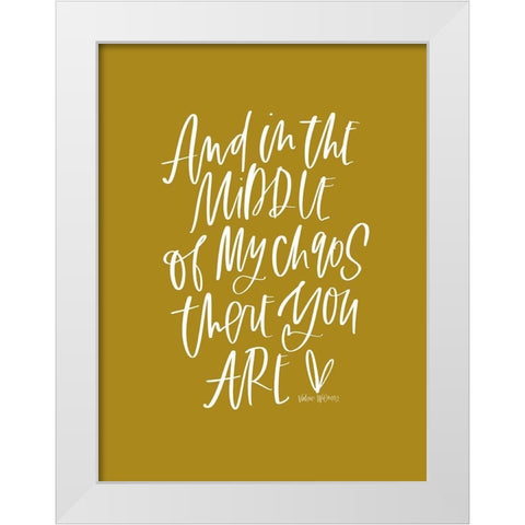 Middle of My Chaos White Modern Wood Framed Art Print by Wieners, Valerie