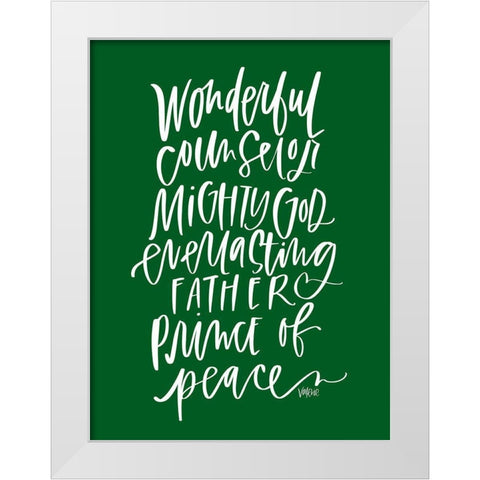 Wonderful Counselor White Modern Wood Framed Art Print by Wieners, Valerie