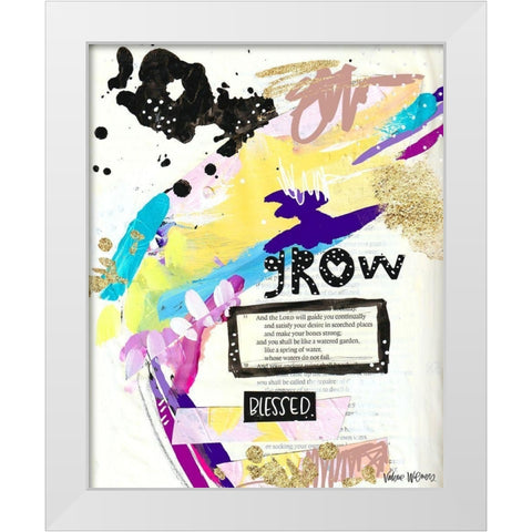 Grow White Modern Wood Framed Art Print by Wieners, Valerie