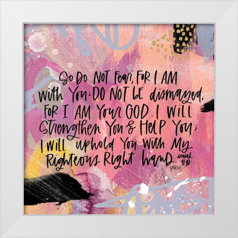 Strengthen You White Modern Wood Framed Art Print by Wieners, Valerie