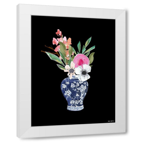 Blue Vase I White Modern Wood Framed Art Print by Wieners, Valerie